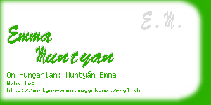 emma muntyan business card