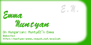 emma muntyan business card